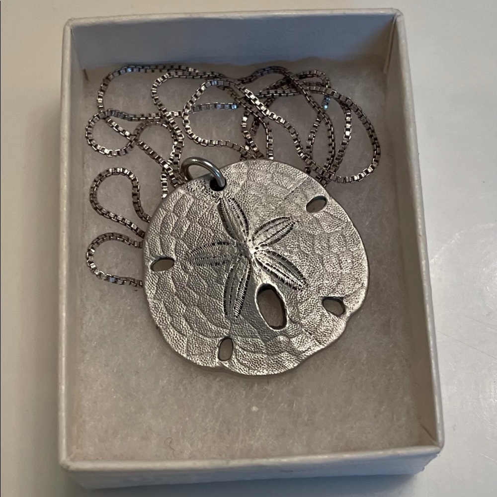 Silver Sand Dollar Necklace